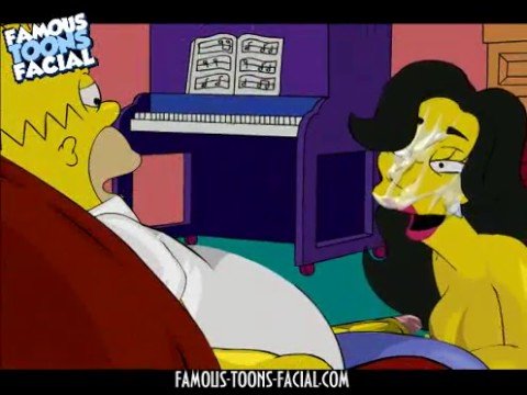 Жена смотрит как Гомер из симпсонов дерет любовницу